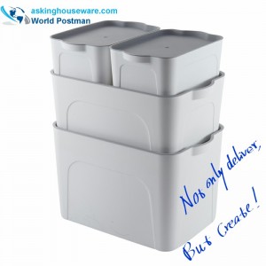 Multifunctionele plastic doos met deksel, doorzichtige opslagcontainers 5 in 1